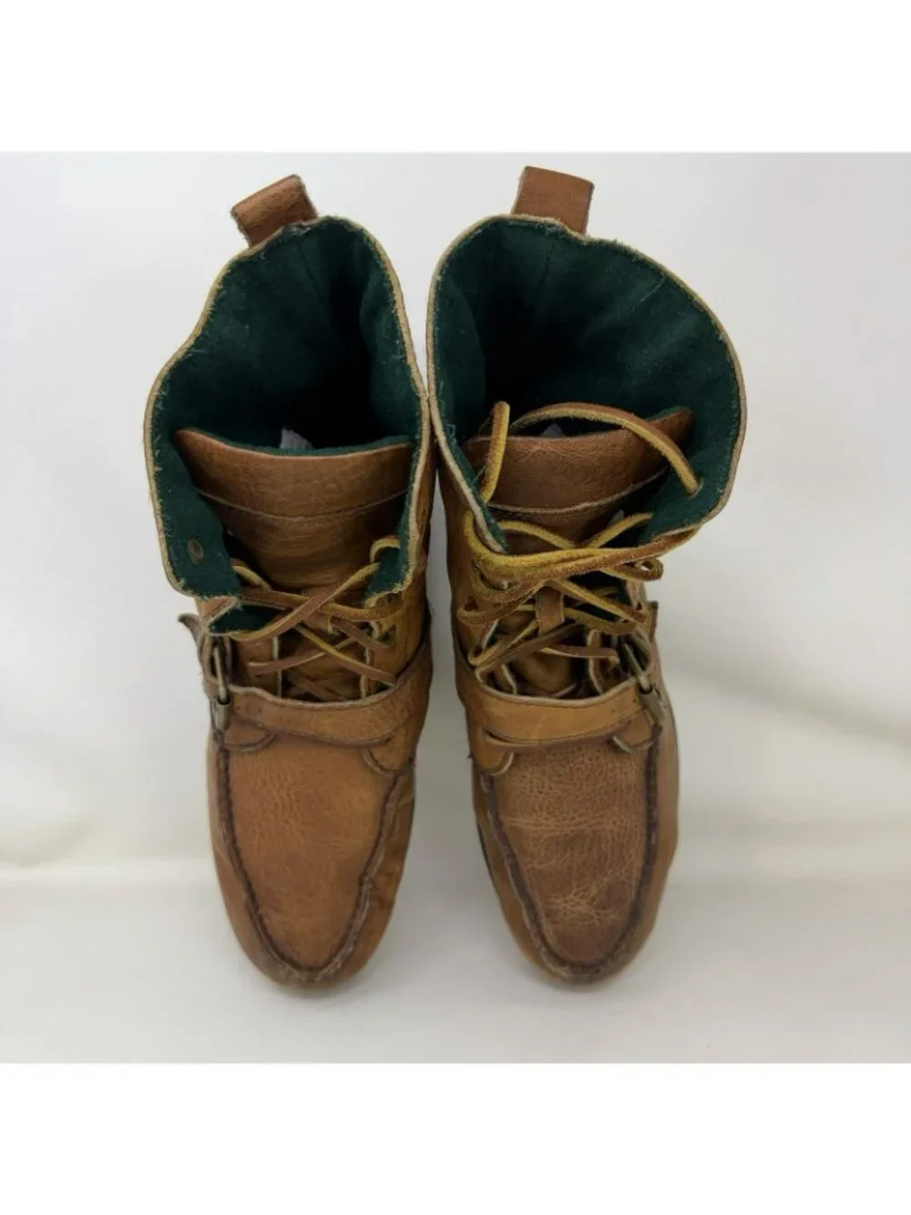 Polo Ralph Lauren Ranger Leather Combat Boots Brown Men’s Size 10.5 D